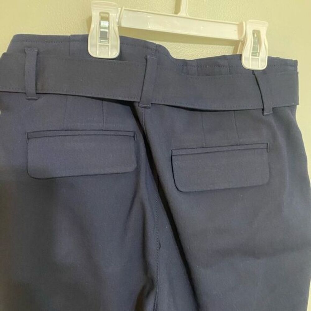 Gap Navy Blue True Indigo Hi-Rise ‎ Belted Cropped Pants, SIZE 0 - Picture 7 of 8